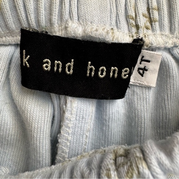 VTG Milk and Honey Blue Floral Set 2PC long Sleeve Top Pants 4T - Picture 5 of 6